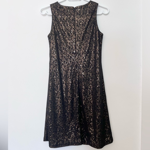 Black and gold sequin dress Petite 4 cocktail - Picture 3 of 8